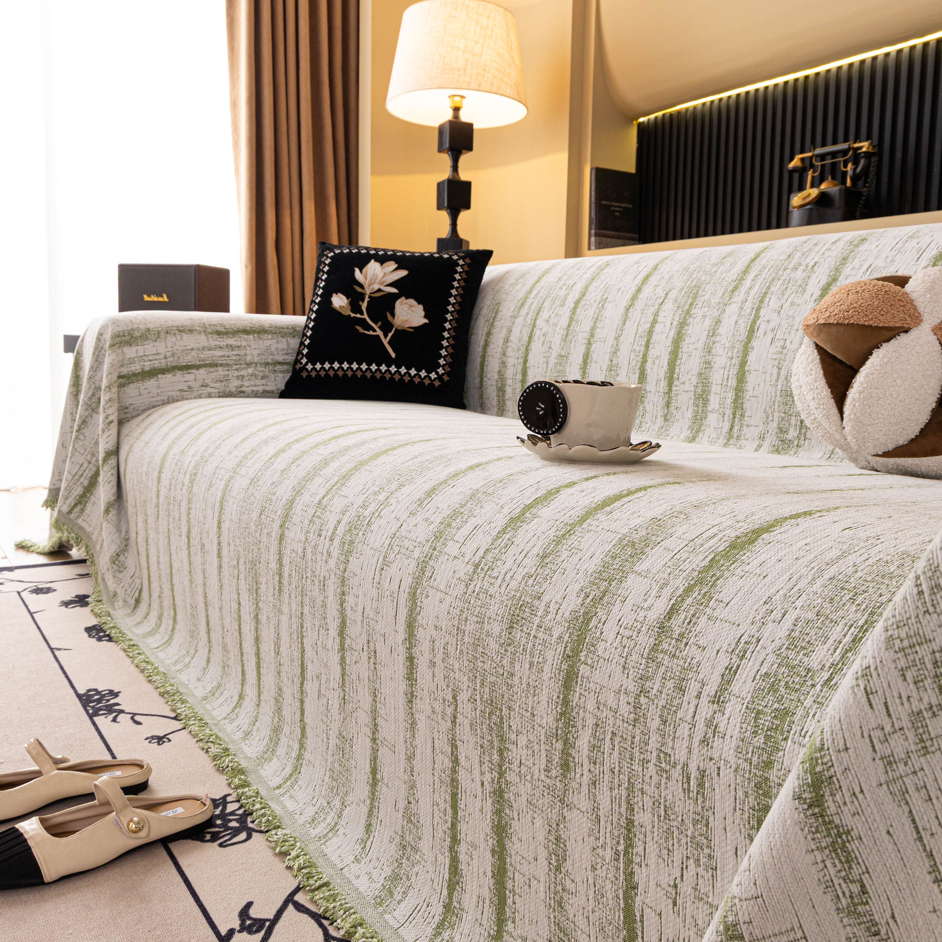 Chenille Oversized Throws for Couches, Washable and Durable Sofa Slipcover for Pets