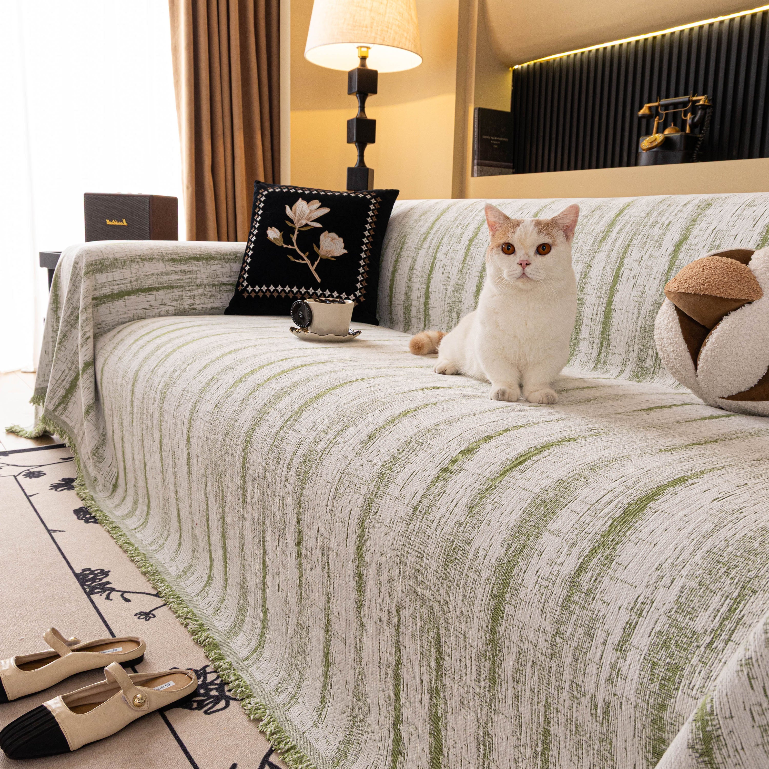 Chenille Oversized Throws for Couches, Washable and Durable Sofa Slipcover for Pets