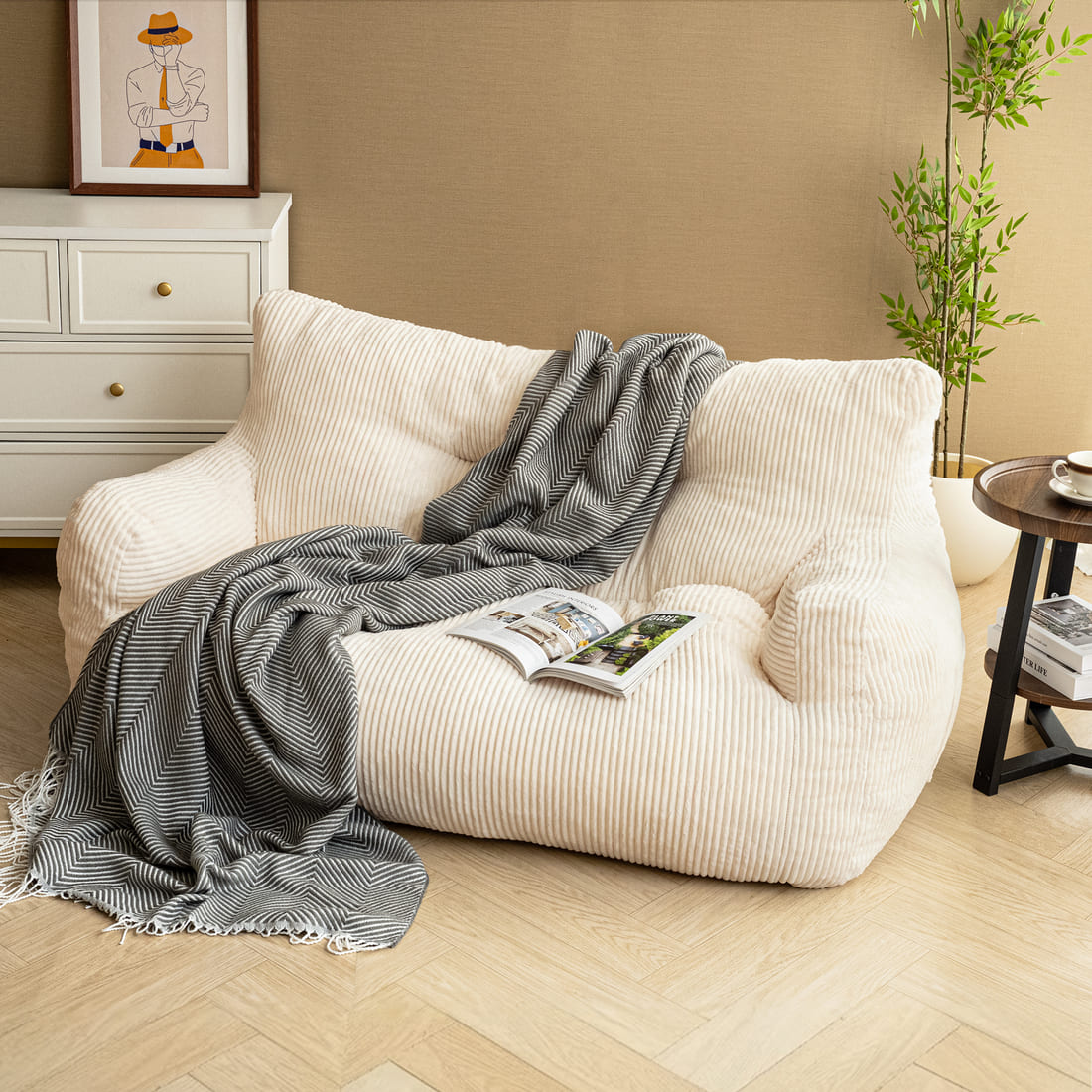 Pamapic Adult Bean Bag Chair for House Comfy