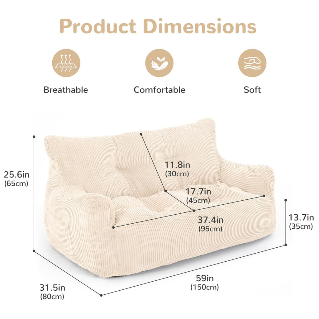Pamapic Adult Bean Bag Chair for House Comfy