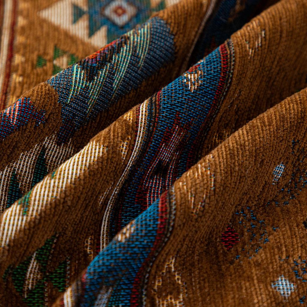 Southwestern Boho Woven Tribal Sofa Cover Blanket, Rustic Farmhouse Couch Throw Cover