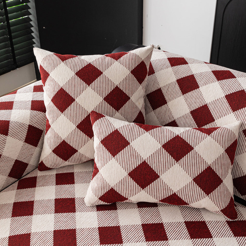 Non-Slip Chenille Sofa Slipcover Modern Geometric Sofa Protector Fits Most Sofas