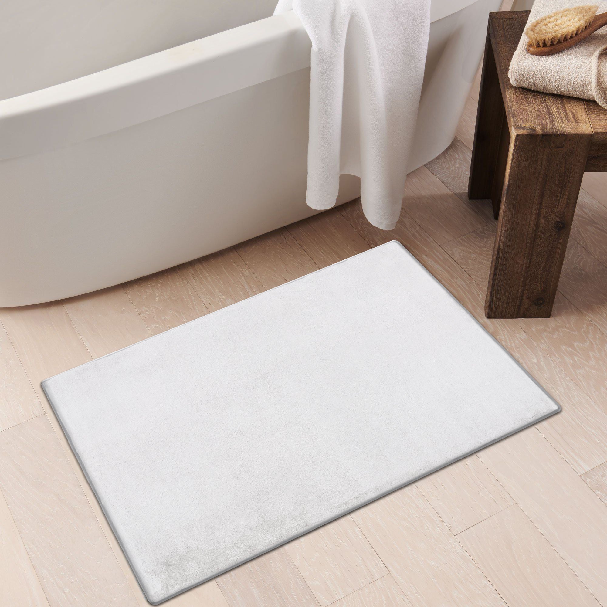 White Plush Area Rug