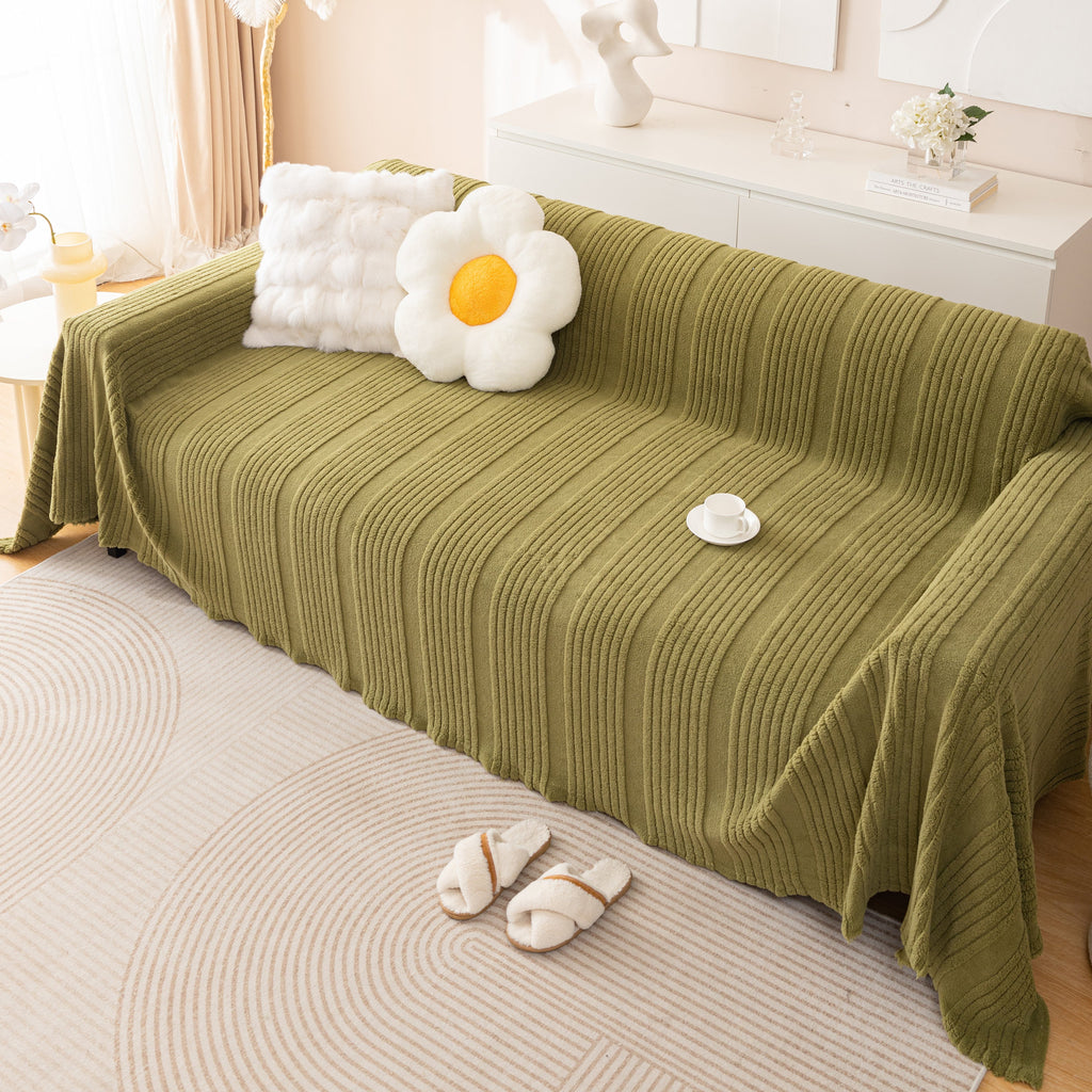 Luxury Oversized Soft Plush L Shape Couch Cover Sofa Throw Cover, Extra Large Blanket to Cover Couch