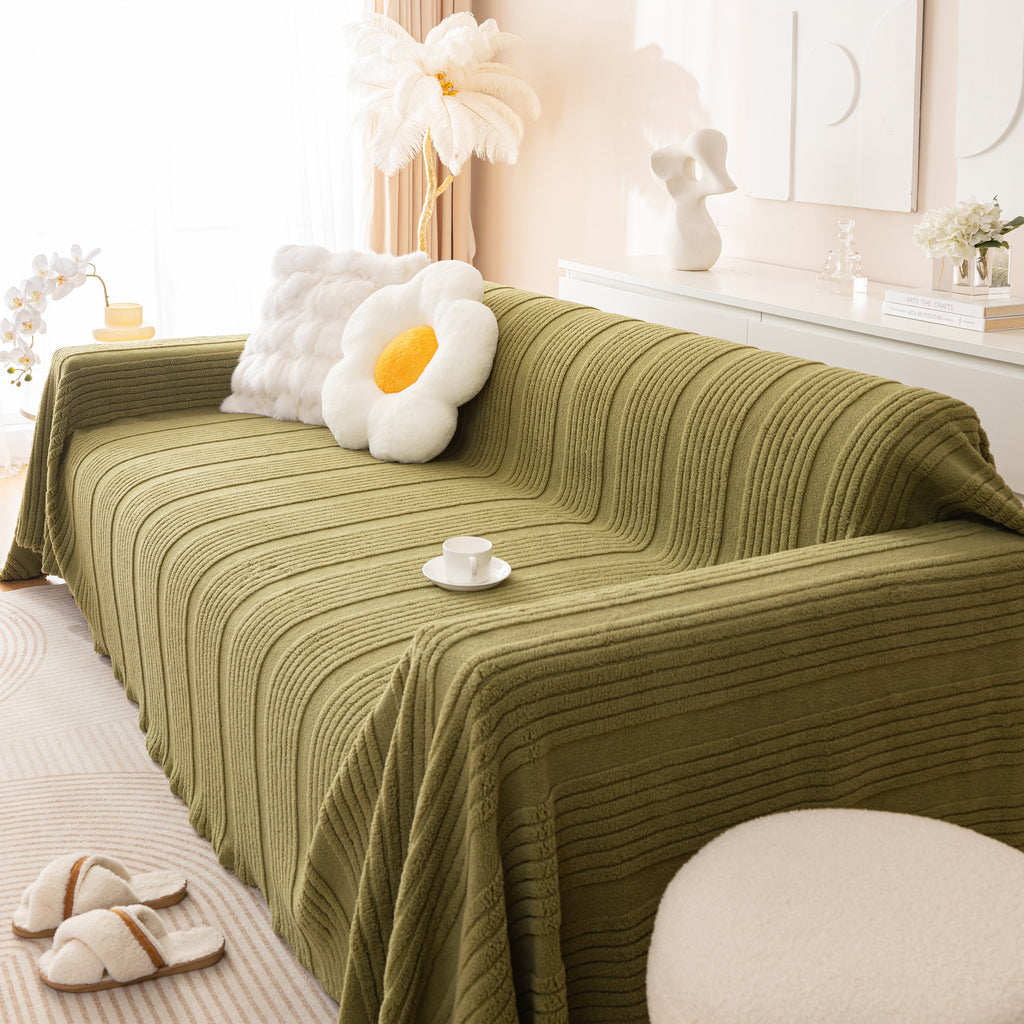 Luxury Oversized Soft Plush L Shape Couch Cover Sofa Throw Cover, Extra Large Blanket to Cover Couch