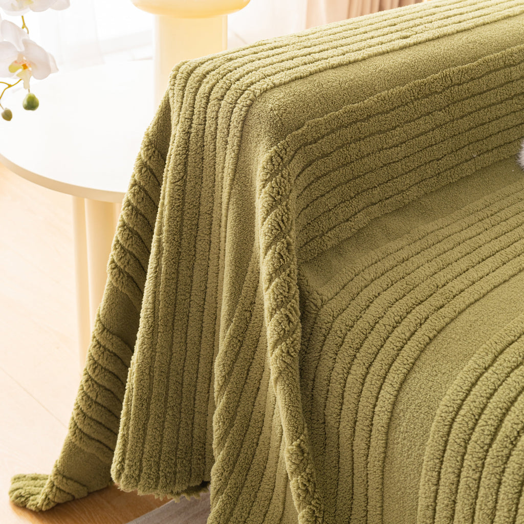 Luxury Oversized Soft Plush L Shape Couch Cover Sofa Throw Cover, Extra Large Blanket to Cover Couch