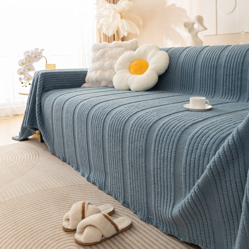 Luxury Oversized Soft Plush L Shape Couch Cover Sofa Throw Cover, Extra Large Blanket to Cover Couch