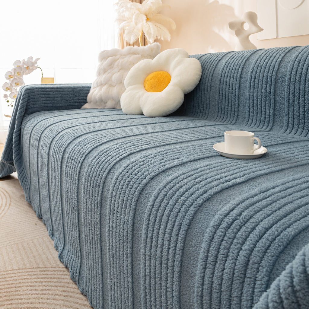 Luxury Oversized Soft Plush L Shape Couch Cover Sofa Throw Cover, Extra Large Blanket to Cover Couch