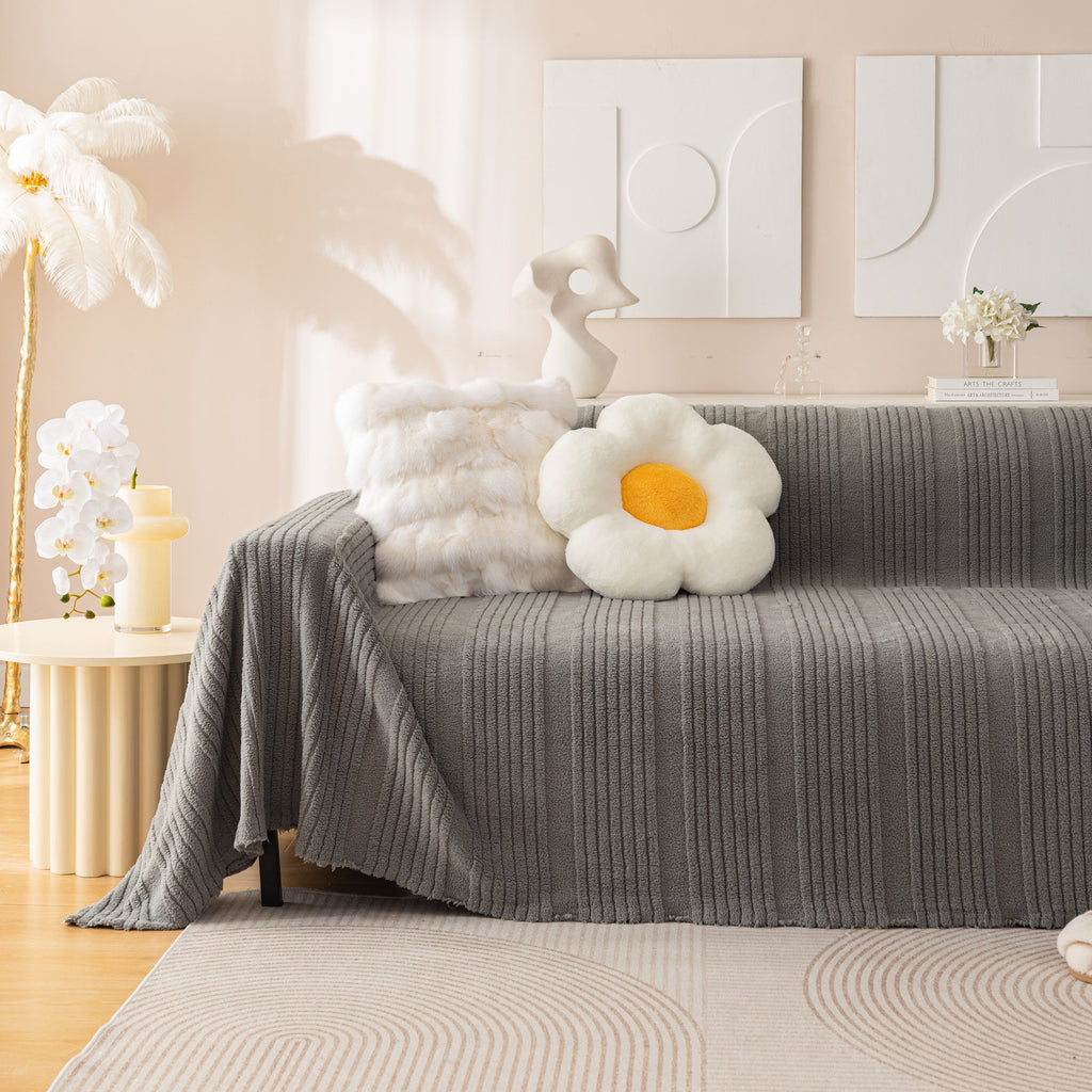 Luxury Oversized Soft Plush L Shape Couch Cover Sofa Throw Cover, Extra Large Blanket to Cover Couch