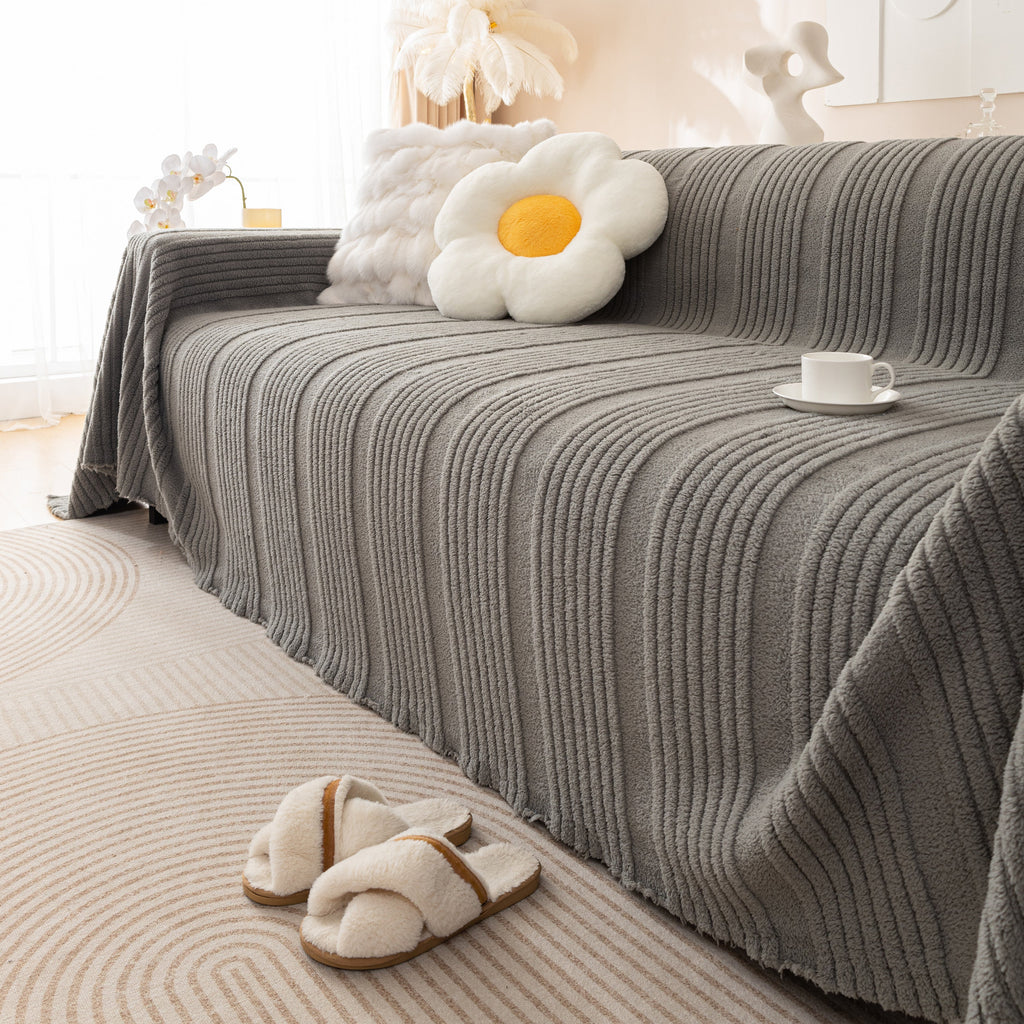 Luxury Oversized Soft Plush L Shape Couch Cover Sofa Throw Cover, Extra Large Blanket to Cover Couch