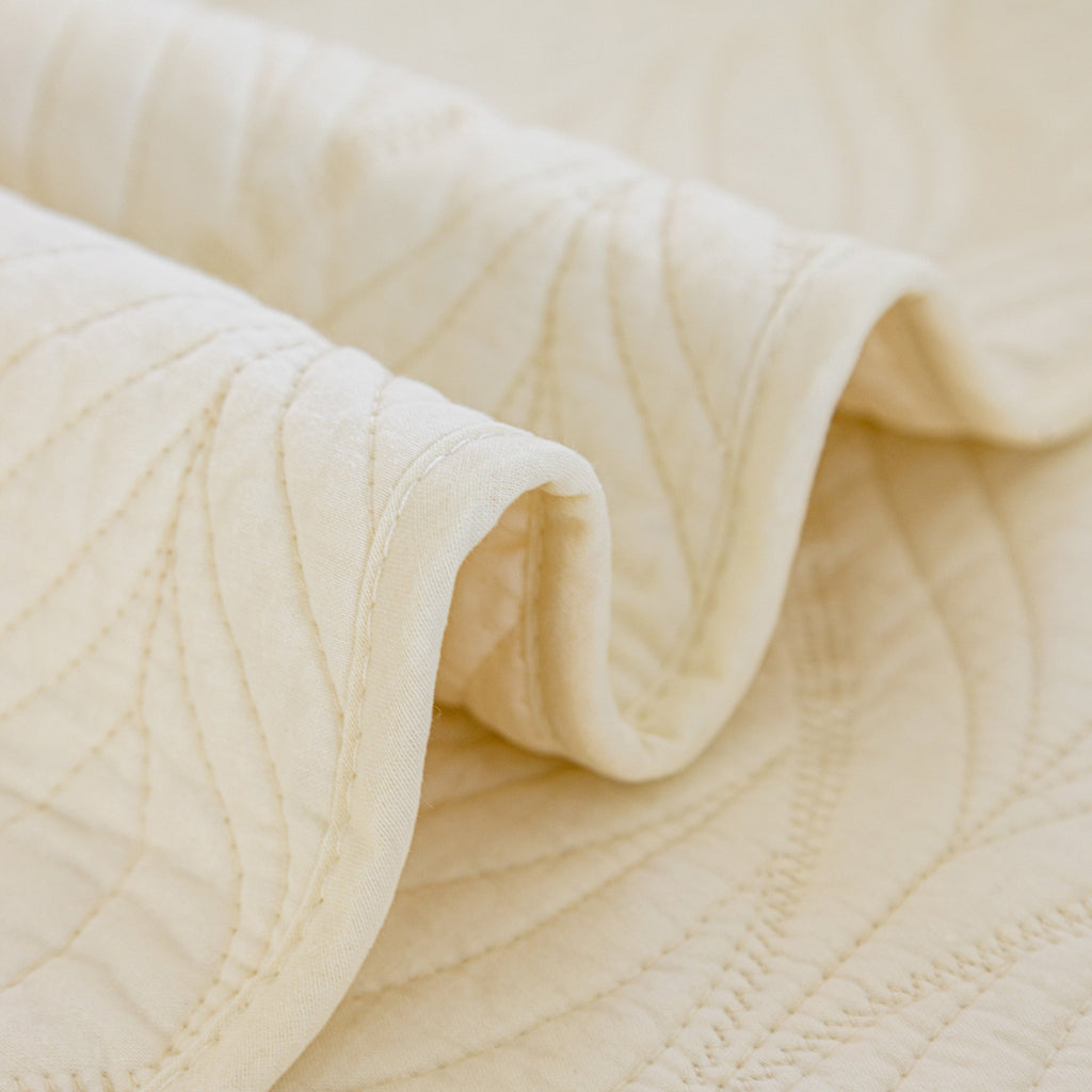 Leaf Vein Textured Cotton Quilted Sofa Slipcover, Non-Slip Modular Couch Covers