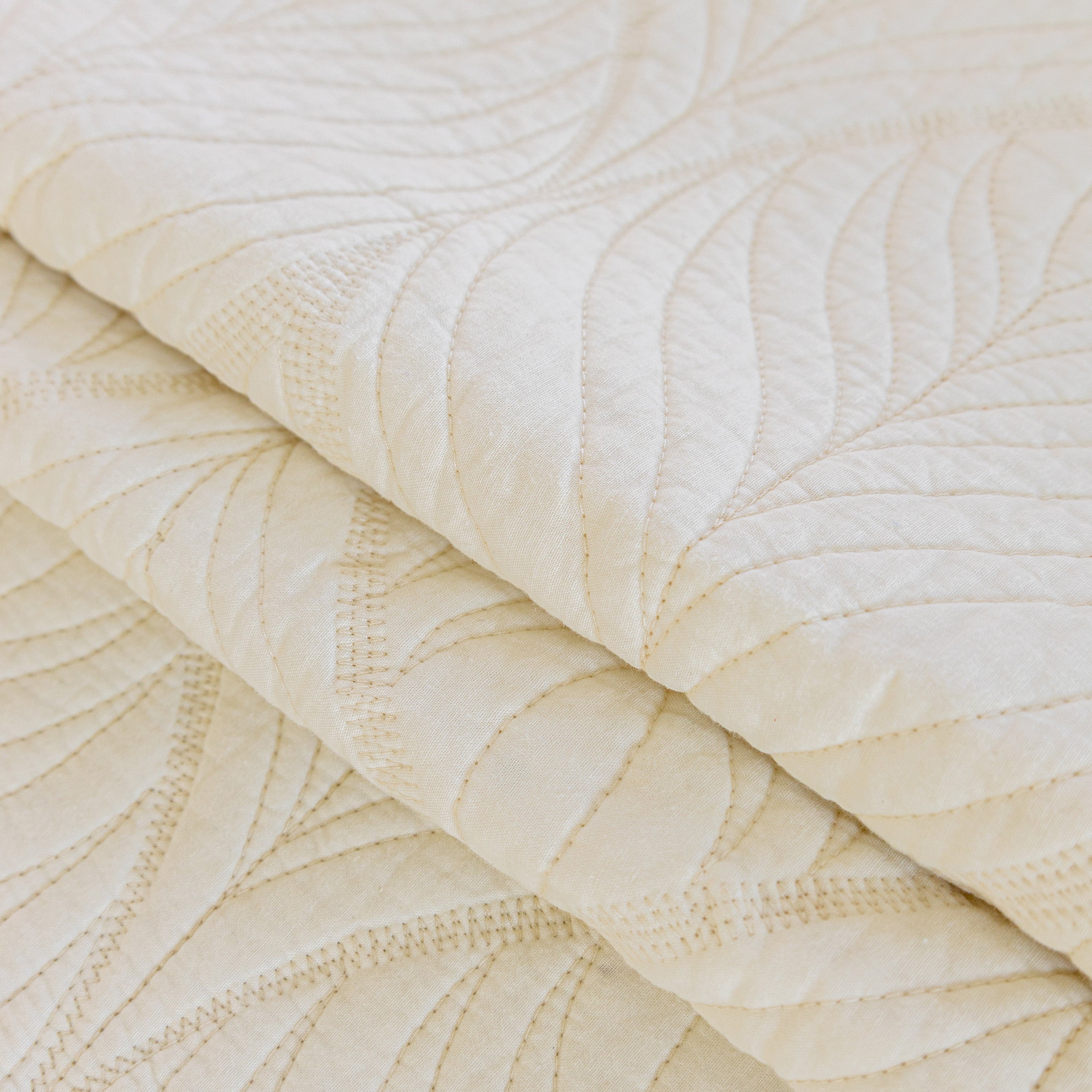 Leaf Vein Textured Cotton Quilted Sofa Slipcover, Non-Slip Modular Couch Covers