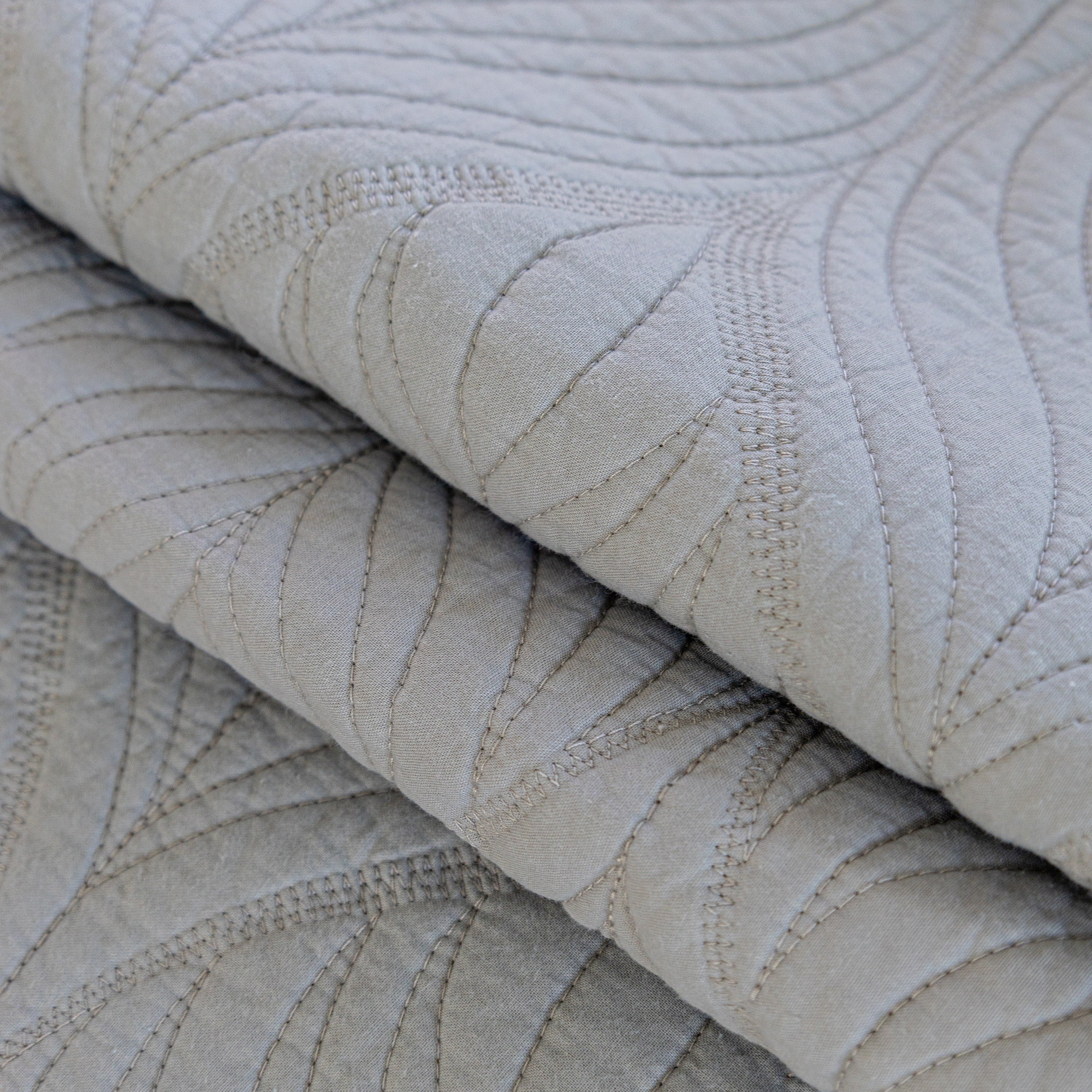 Leaf Vein Textured Cotton Quilted Sofa Slipcover, Non-Slip Modular Couch Covers