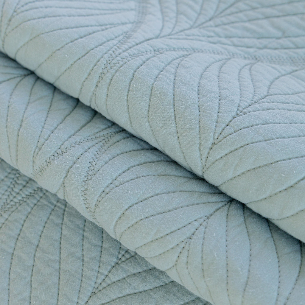Leaf Vein Textured Cotton Quilted Sofa Slipcover, Non-Slip Modular Couch Covers