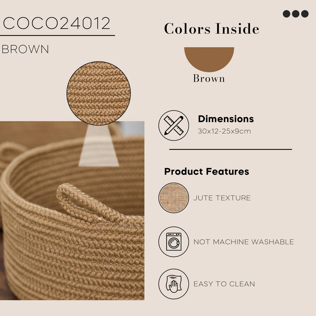 Arctic 2 Piece Jute Basket