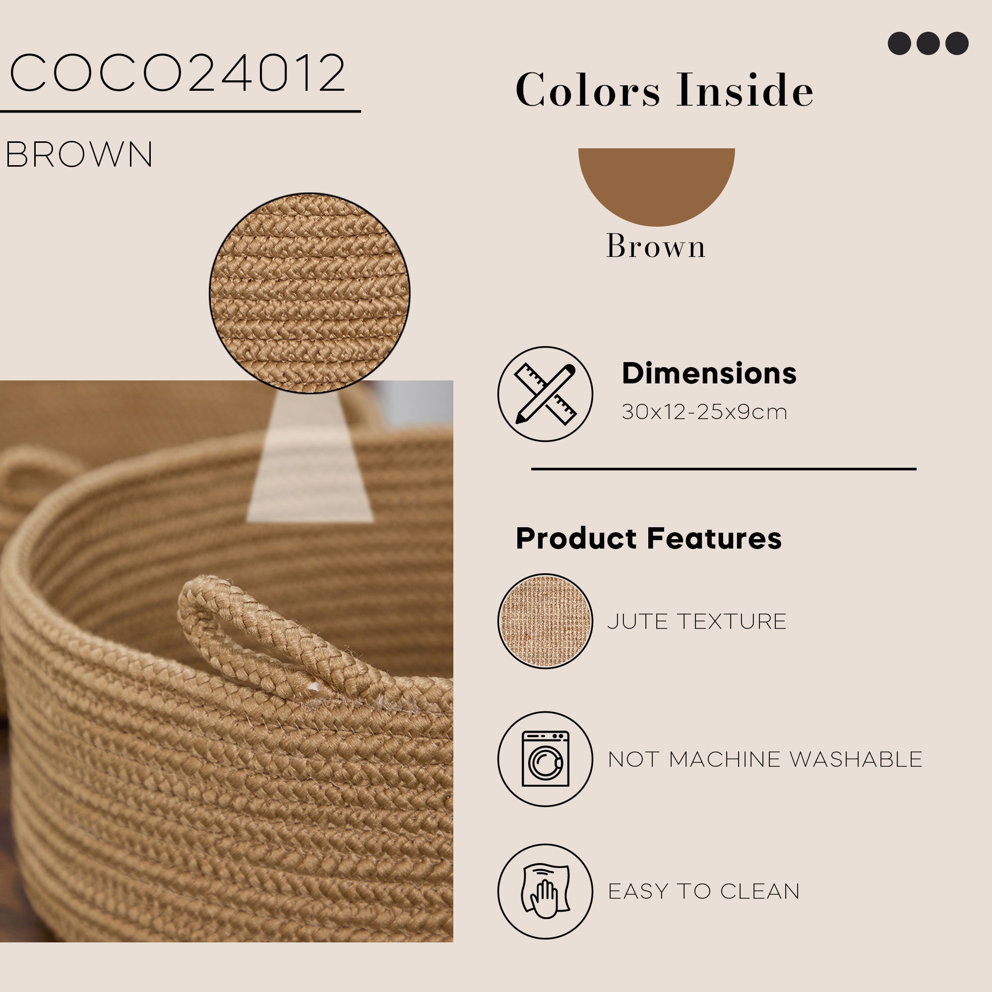 Arctic 2 Piece Jute Basket