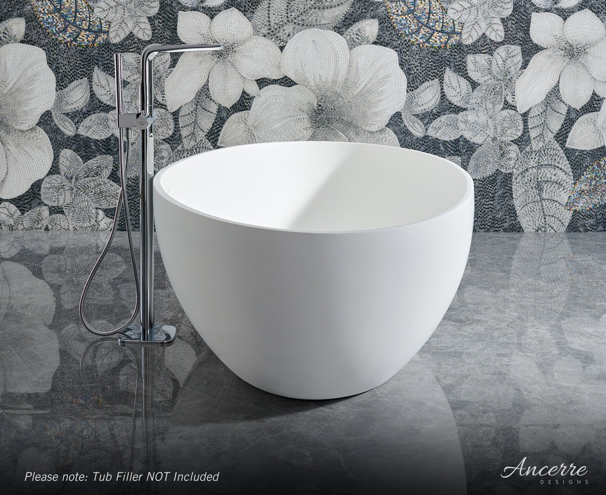 Crestwood Freestanding Solid Surface Bathtub