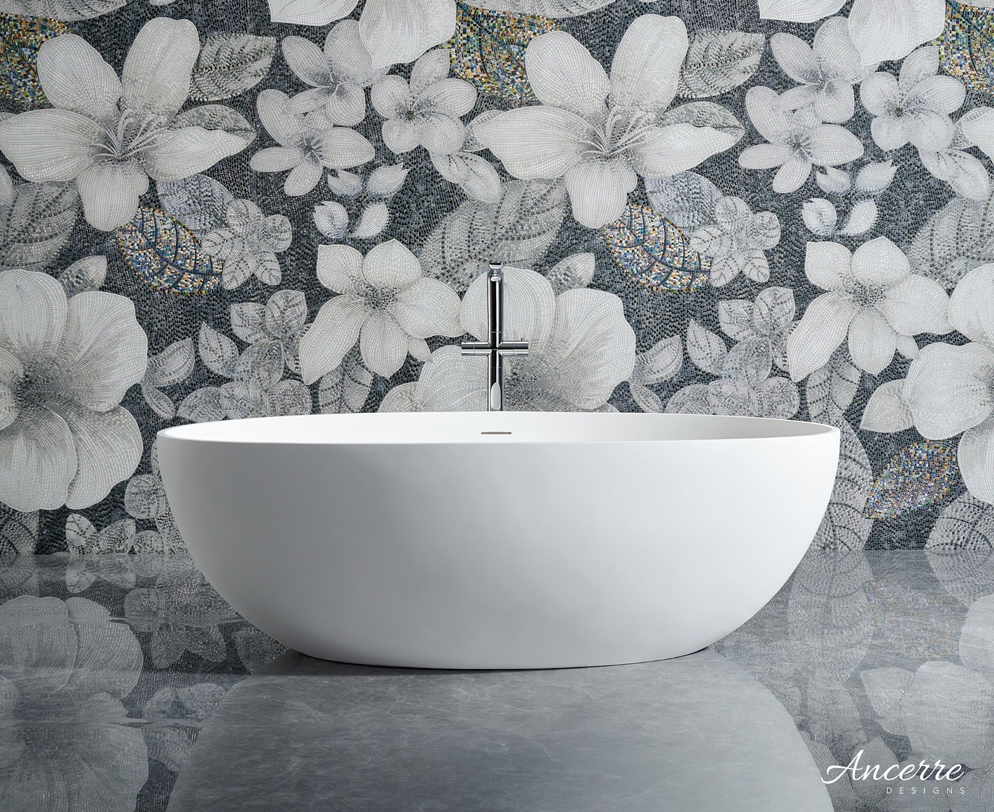 Crestwood Freestanding Solid Surface Bathtub