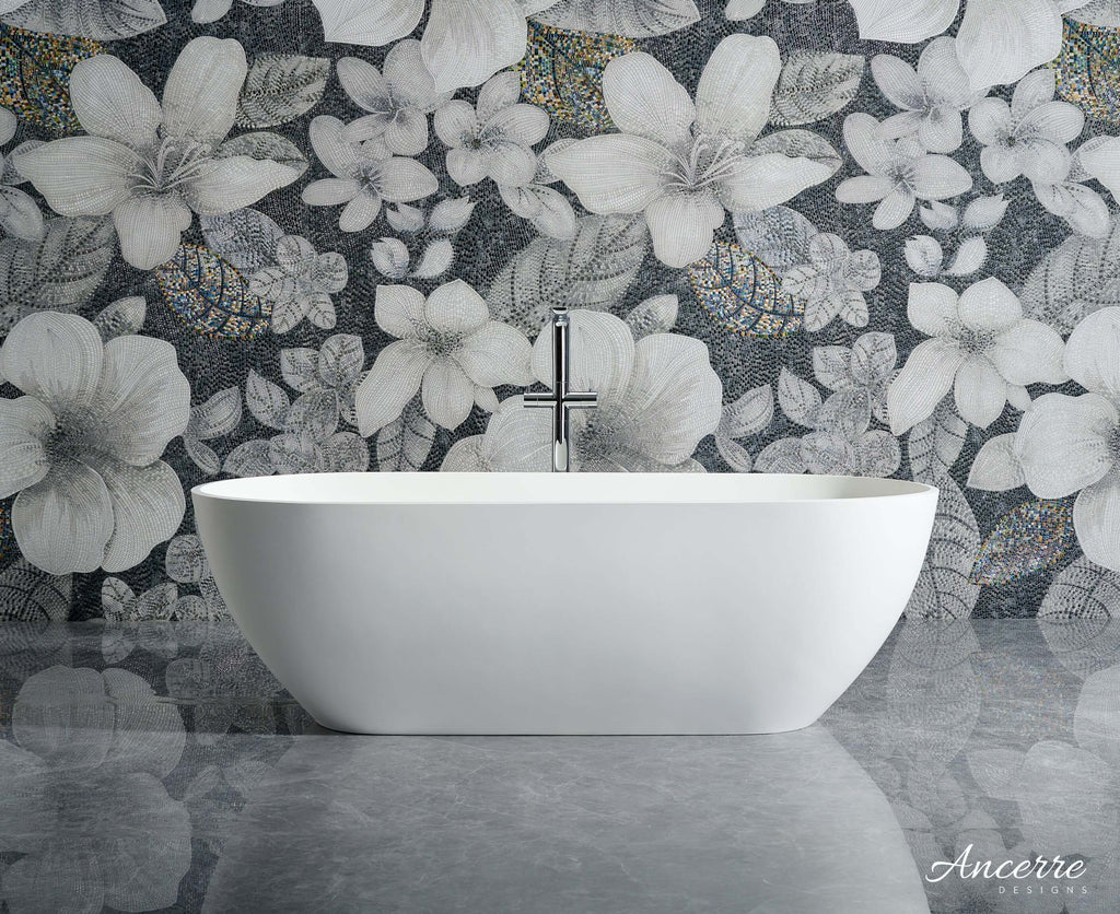 Cascade 63” Freestanding Solid Surface Bathtub