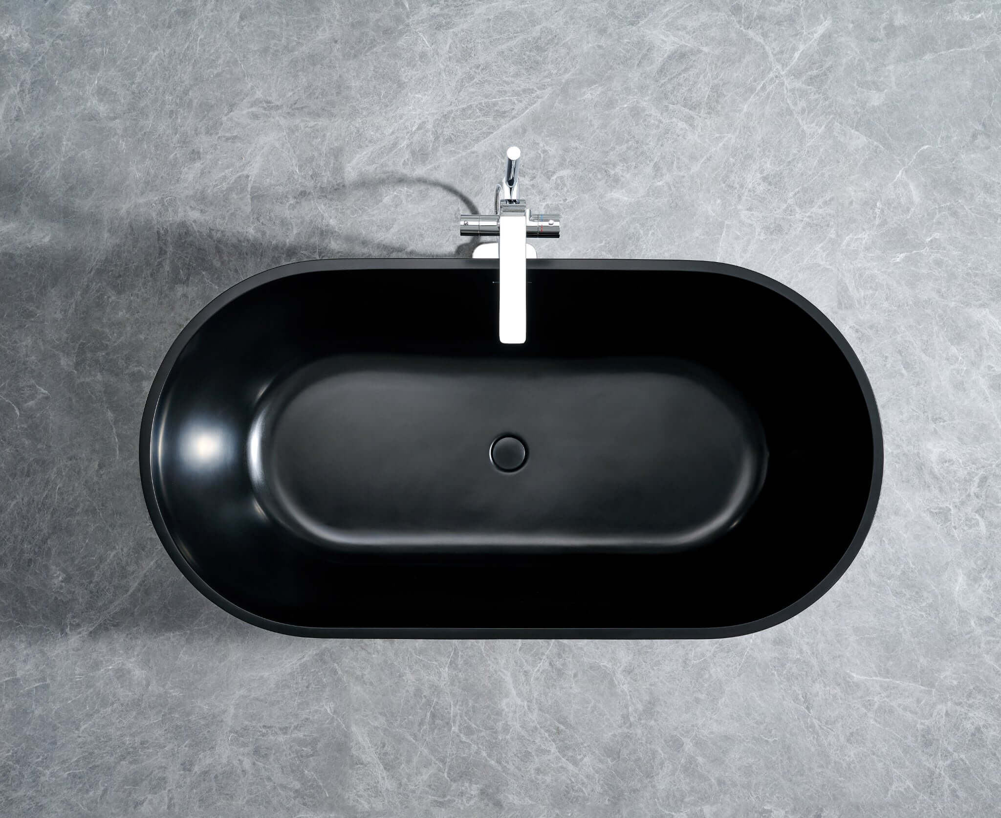 Cascade 59” Freestanding Solid Surface Bathtub