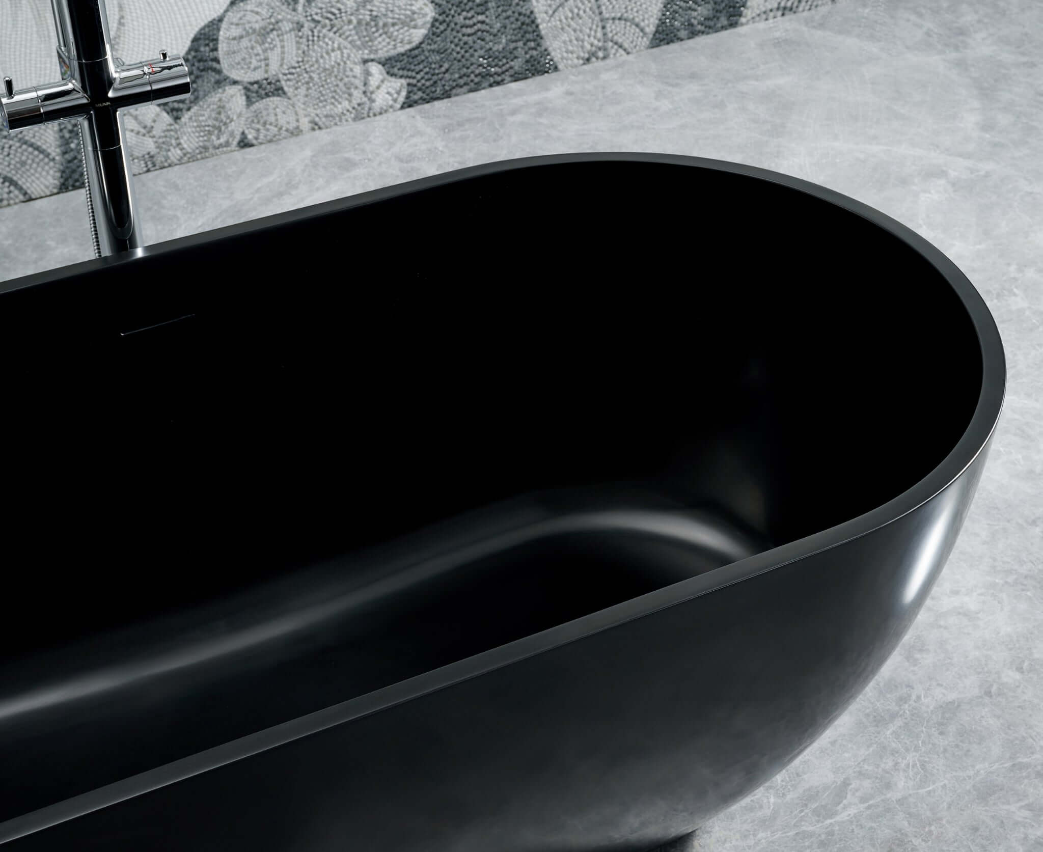 Cascade 59” Freestanding Solid Surface Bathtub