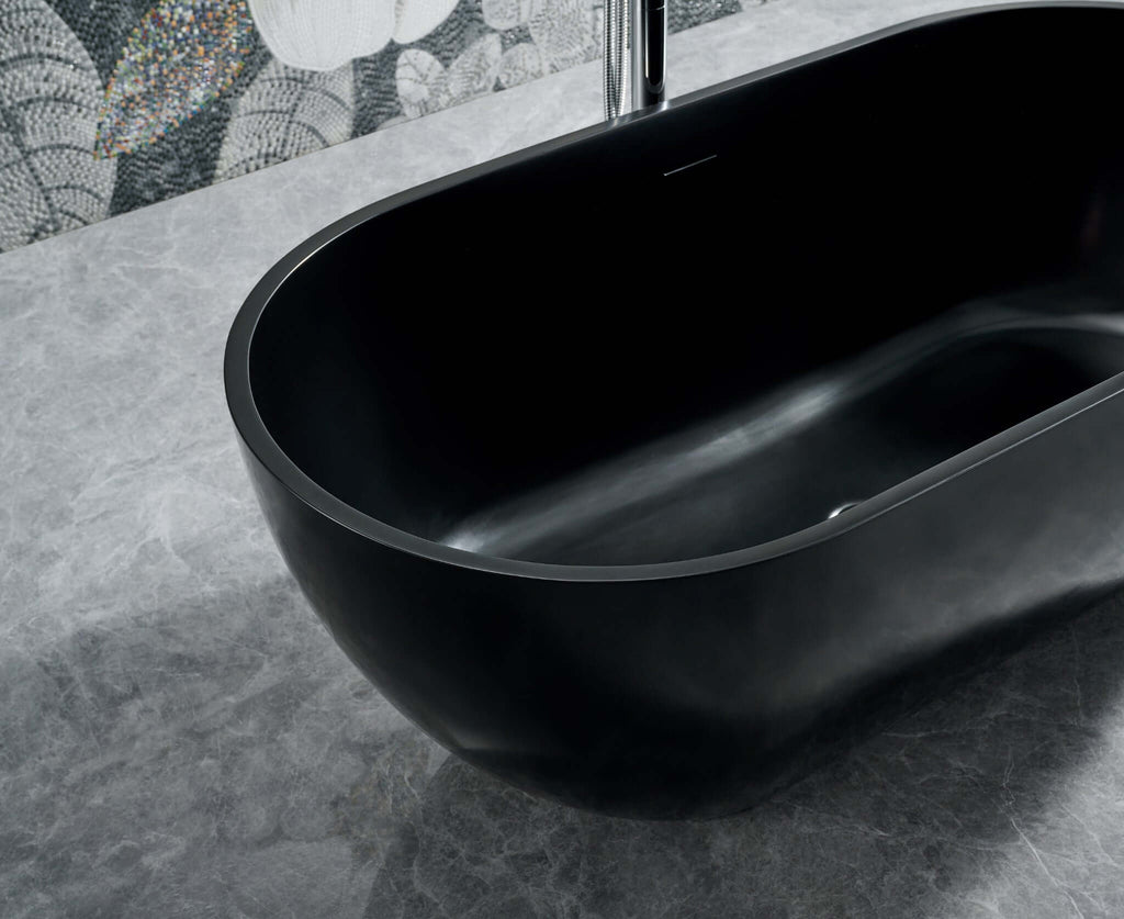 Cascade 59” Freestanding Solid Surface Bathtub