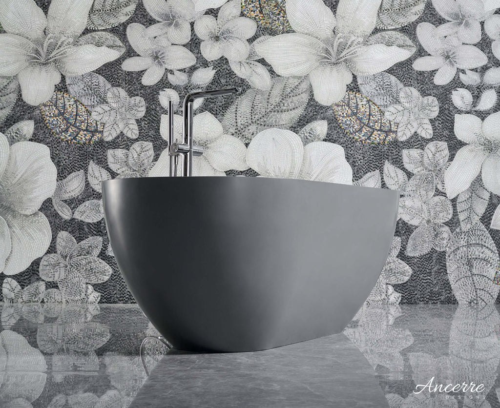 Cascade 59” Freestanding Solid Surface Bathtub