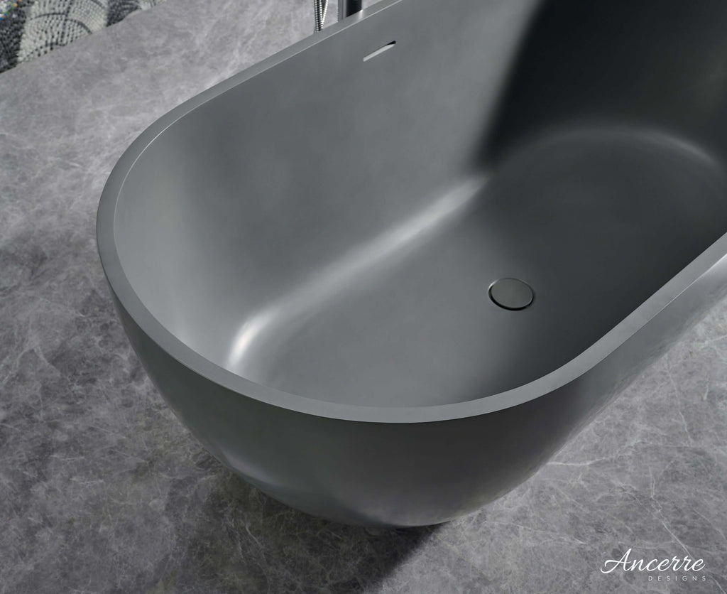 Cascade 59” Freestanding Solid Surface Bathtub