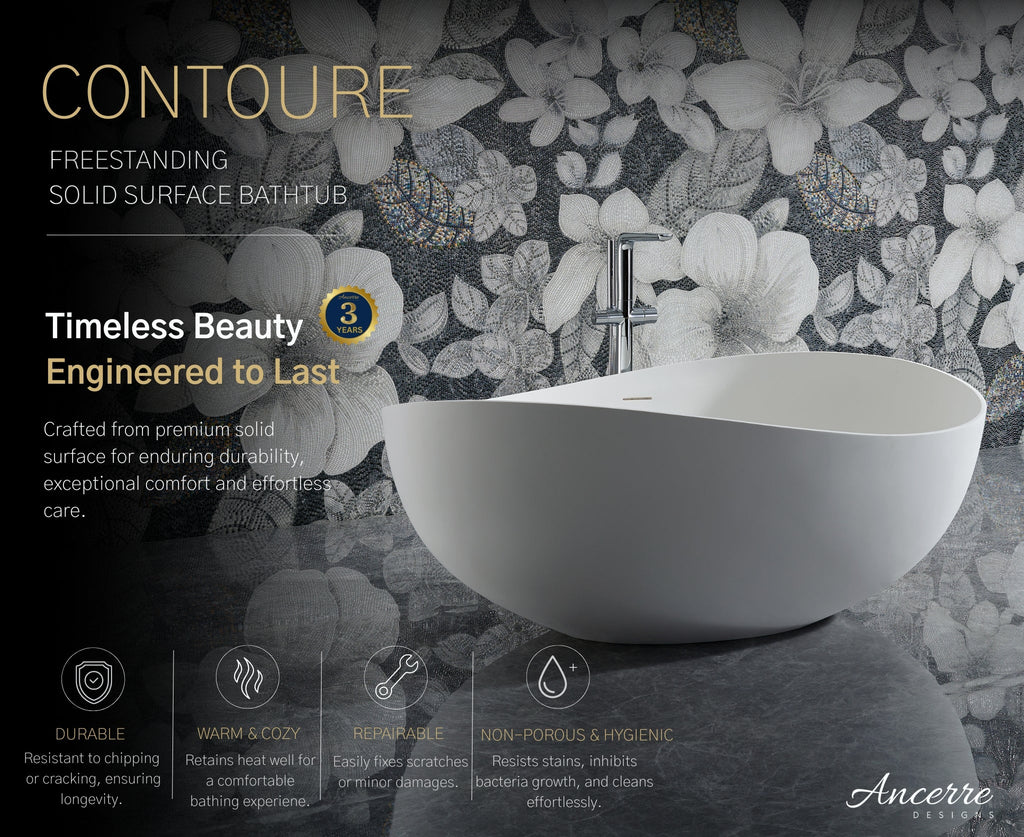 Contoure Freestanding Solid Surface Bathtub