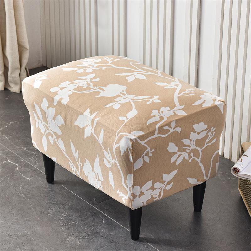 Stretch Spandex Nordic Floral Removable Wing Chair Cover, Relaxing Seat Covers Slipcovers for Armchairs