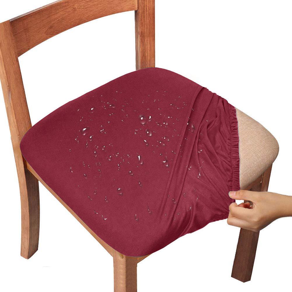 Water-Repellent Dining Room Chair Cover Spandex Elastic Removable Seat Covers