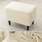 Velvet Wing Chair Cover Stretch Spandex Wingback Chair Cover Elastic Armchair Cover Sofa Covers with Seat Cushion Cover