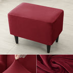 Velvet Wing Chair Cover Stretch Spandex Wingback Chair Cover Elastic Armchair Cover Sofa Covers with Seat Cushion Cover