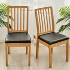 Waterproof PU Leather Square Chair Seat Cover Kitchen Dining Seat Slipcovers