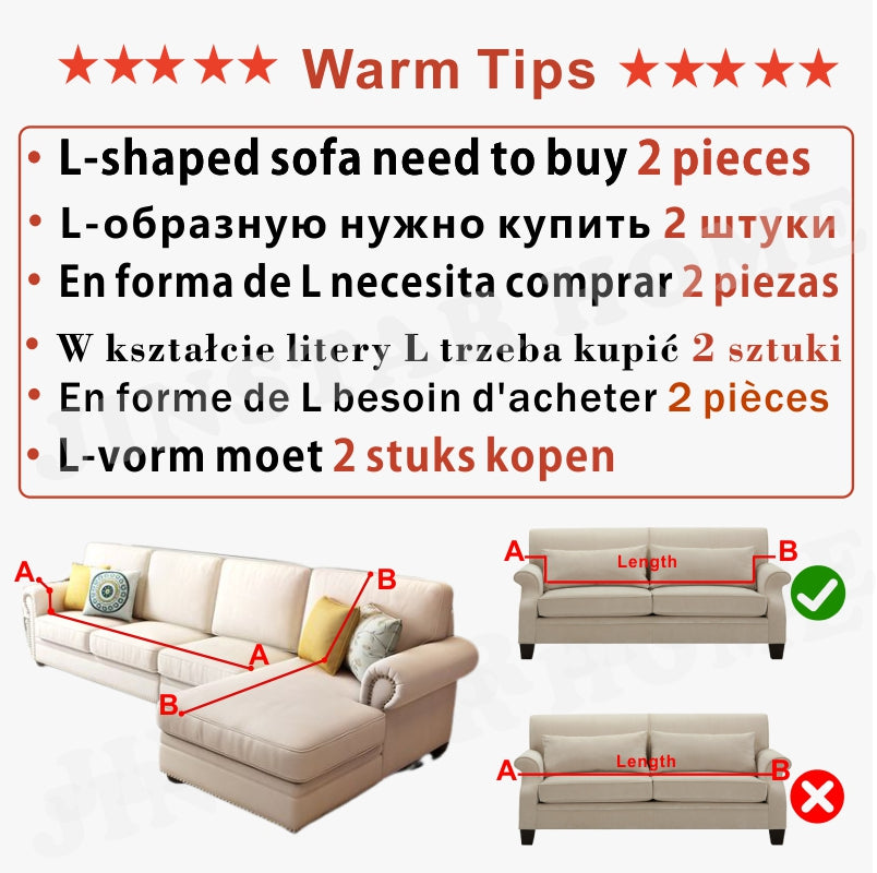 Seersucker Sofa Slipcover with Skirt Stretch Couch Slipcover Easy Fit Universal Furniture Protector