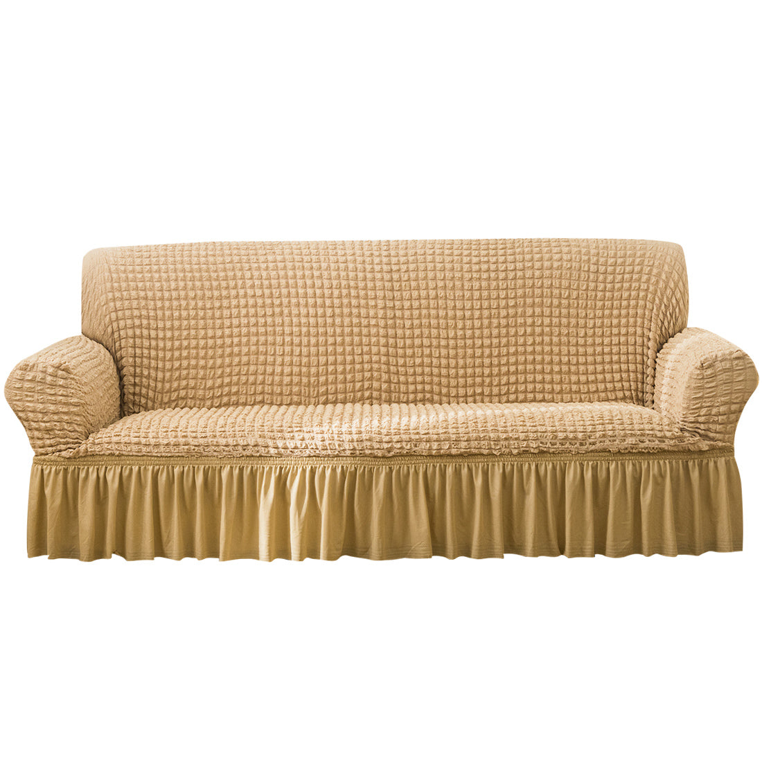 Seersucker Sofa Slipcover with Skirt Stretch Couch Slipcover Easy Fit Universal Furniture Protector