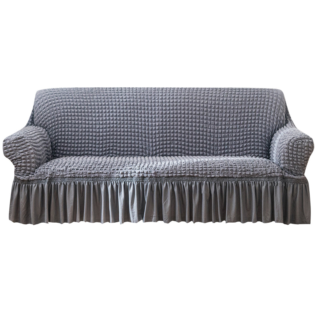 Seersucker Sofa Slipcover with Skirt Stretch Couch Slipcover Easy Fit Universal Furniture Protector