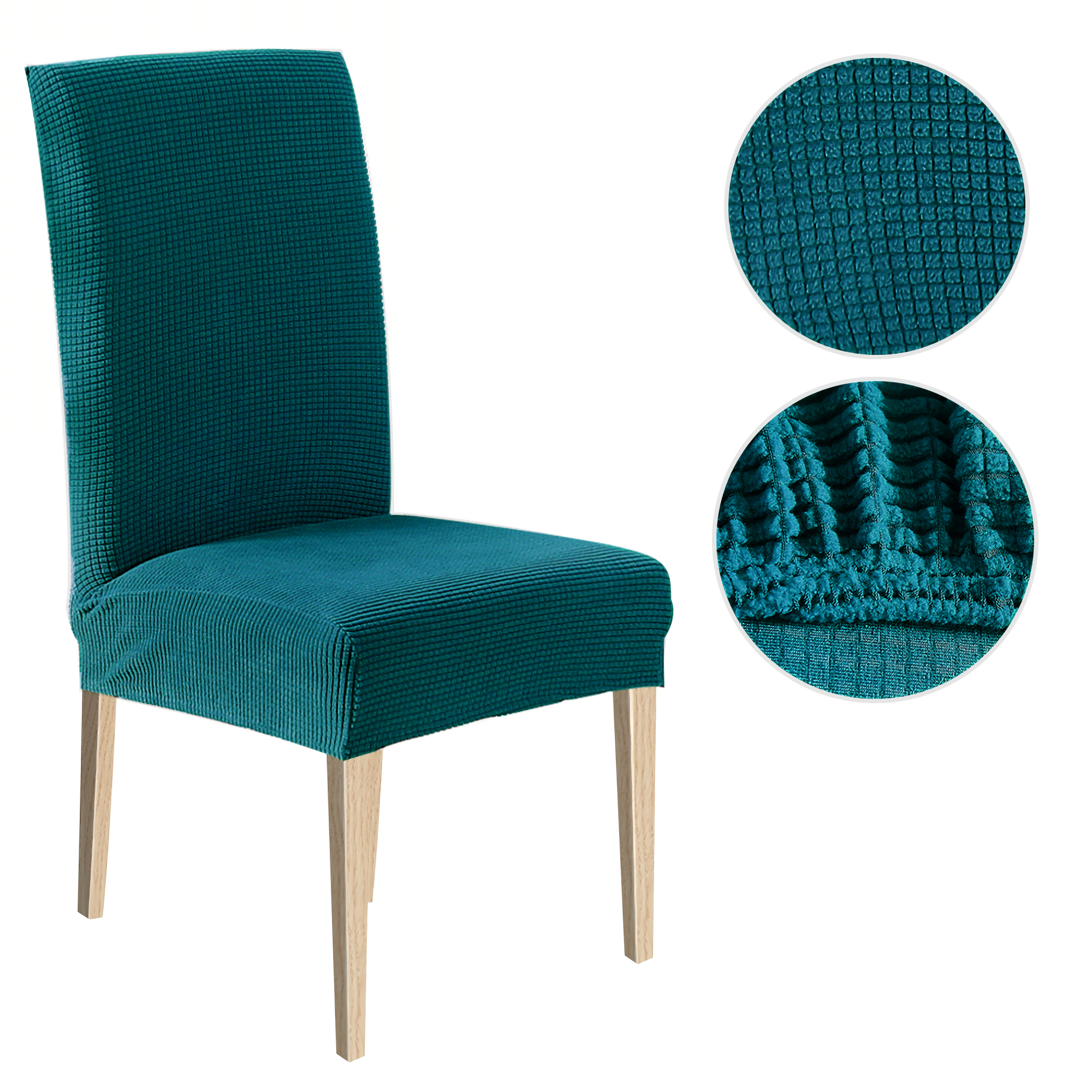 High Stretch Dining Chair Cover, 1/2/4/6pcs Jacquard Spandex Slipcover