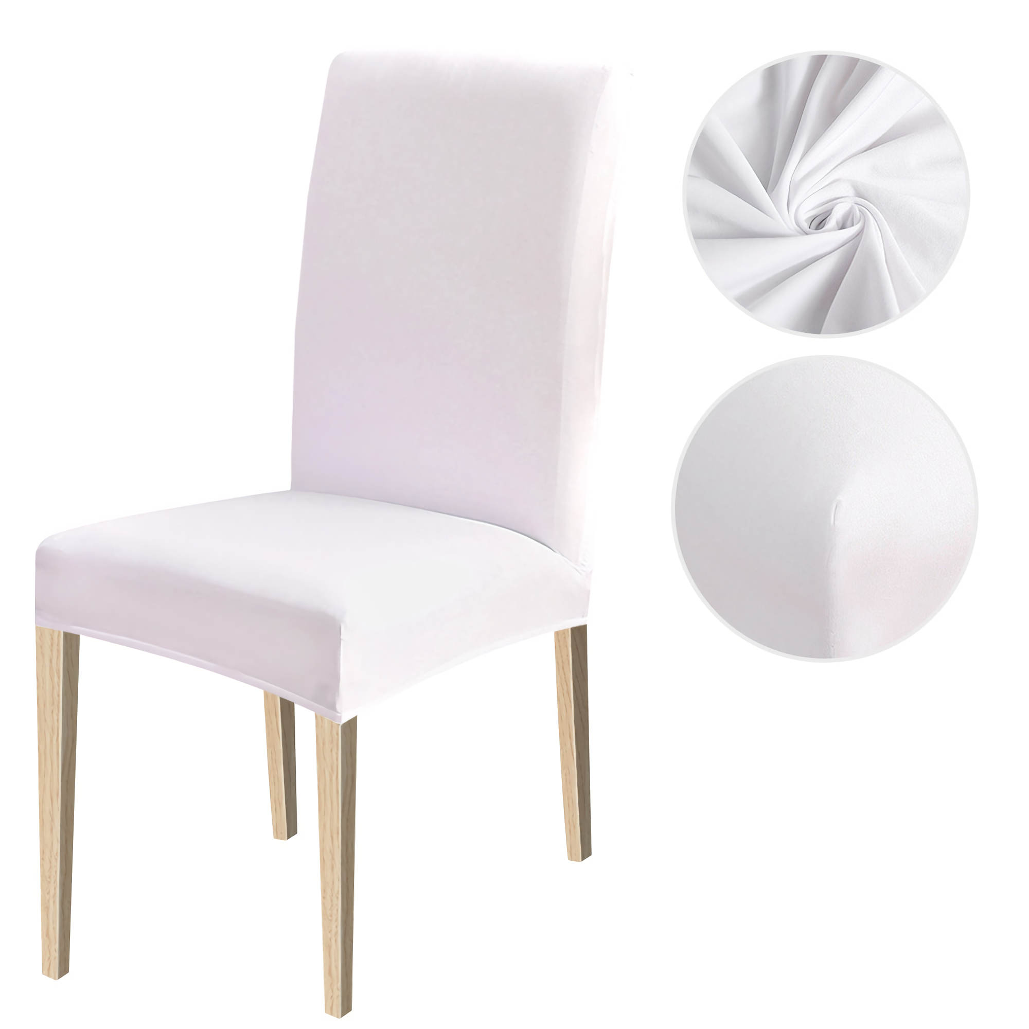 High Stretch Dining Chair Cover, 1/2/4/6pcs Jacquard Spandex Slipcover