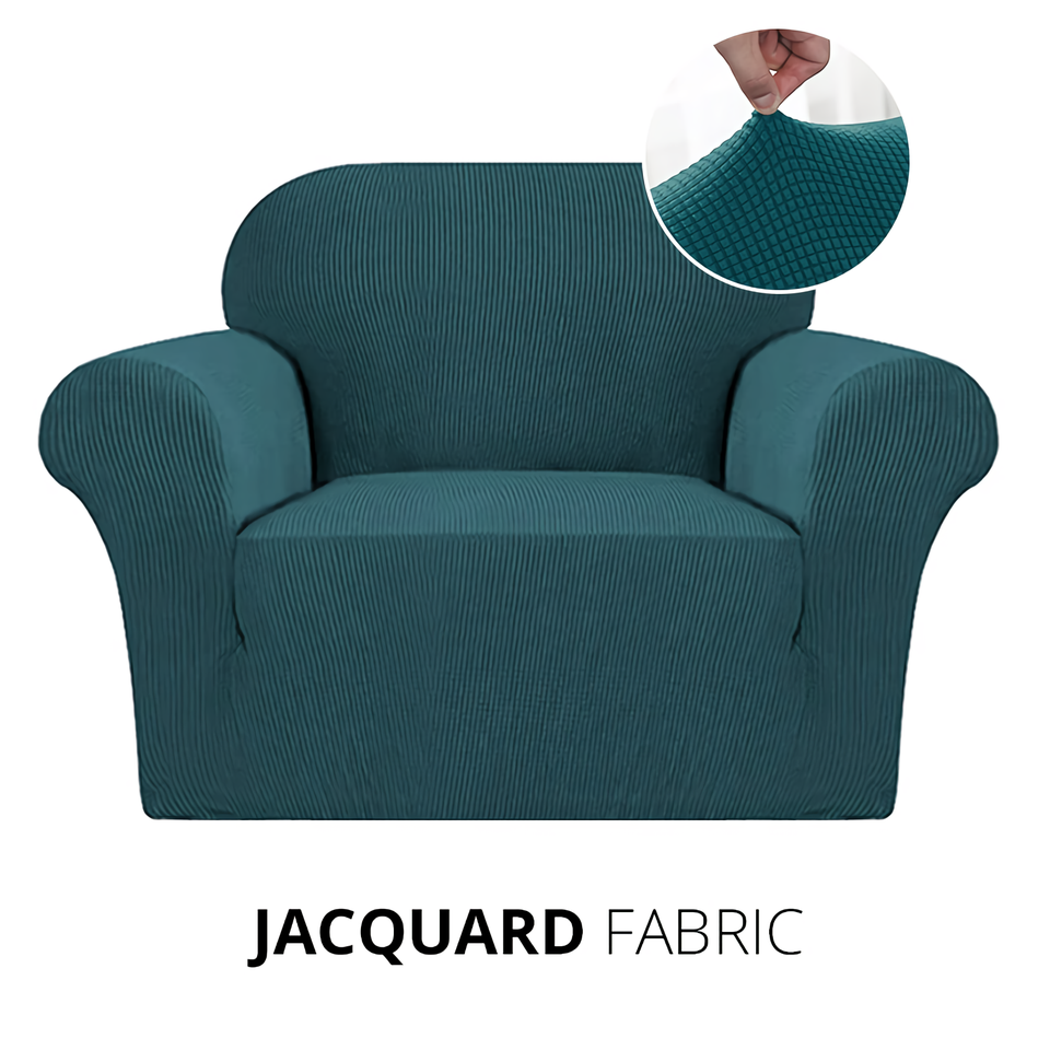 KAS Armchair Cover 4-Styles Elastic Sofa Cover Couch Covers for Living Room Stretchable Slipcover for Chairs - 1 Seater Chair Slip Cover