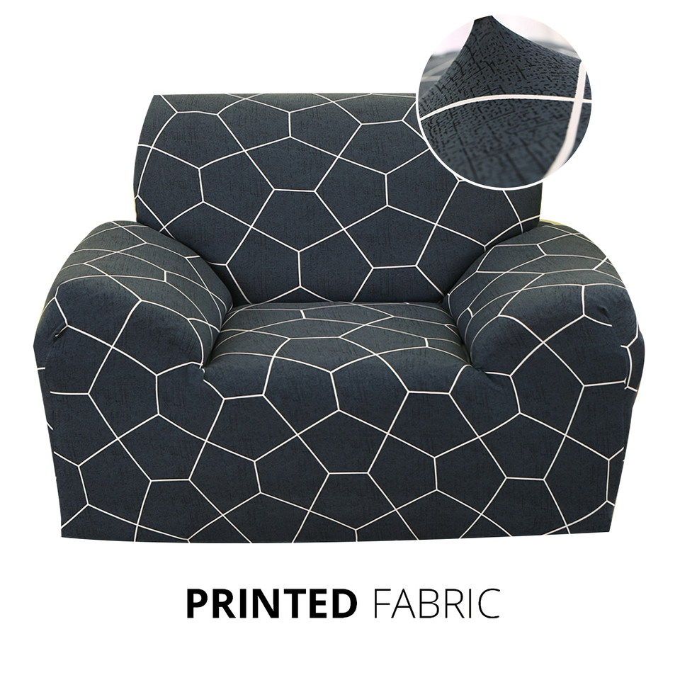 KAS Armchair Cover 4-Styles Elastic Sofa Cover Couch Covers for Living Room Stretchable Slipcover for Chairs - 1 Seater Chair Slip Cover