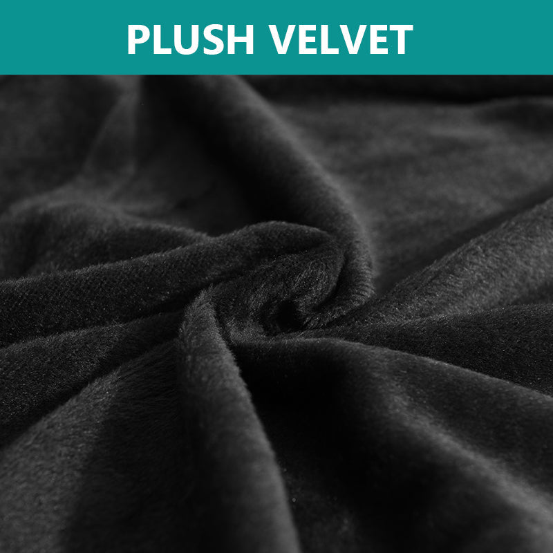 KAS Soft Plush Velvet Recliner Chair Cover - Fleece Armchair Slipcover with Pocket - 4 Pieces Furniture Cover Protector for Reclining Chair