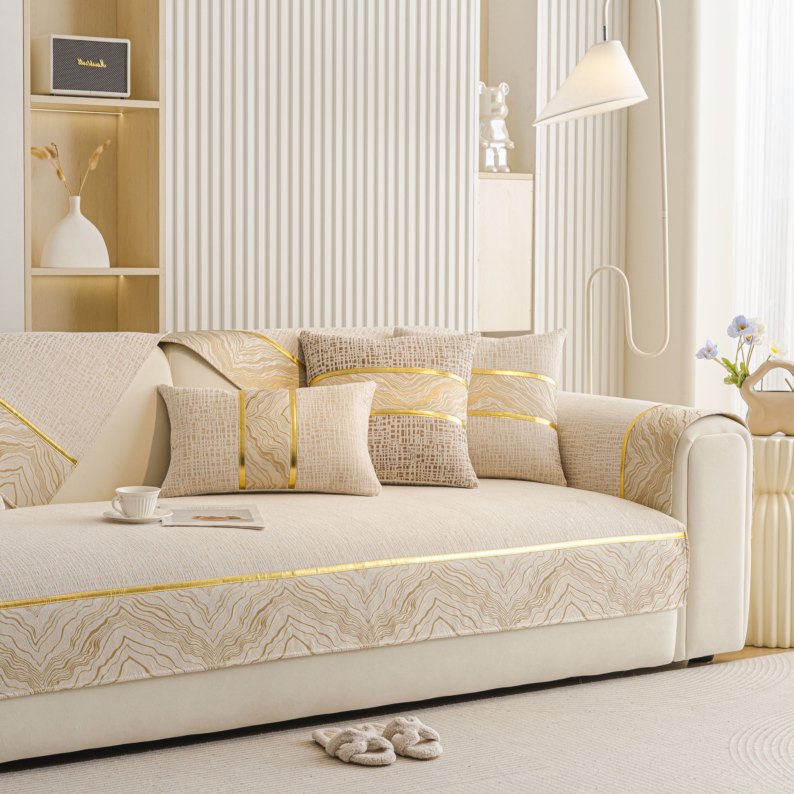 Modern Non-Slip Couch Slipcover, Soft, Durable & Washable Furniture Protector