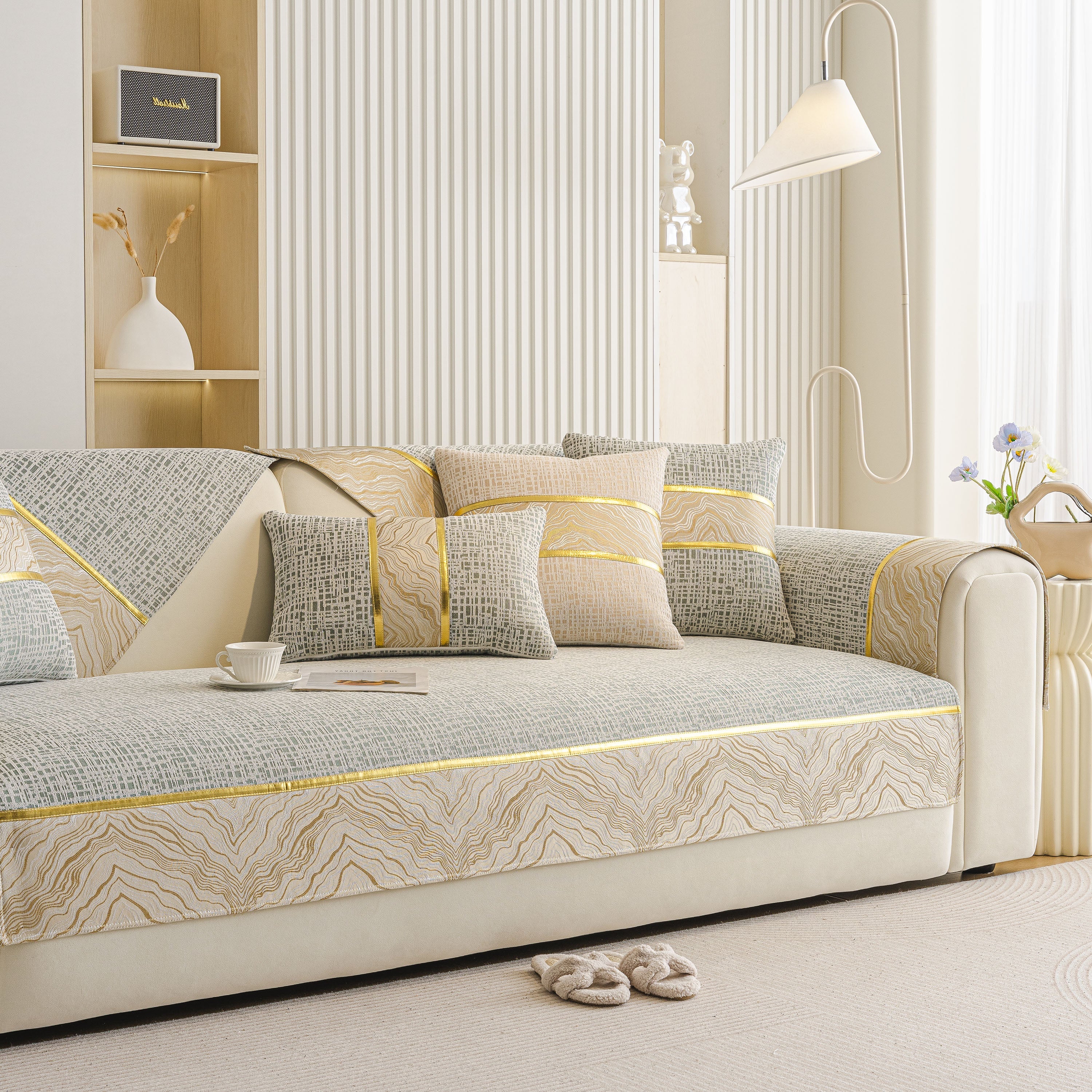 Modern Non-Slip Couch Slipcover, Soft, Durable & Washable Furniture Protector
