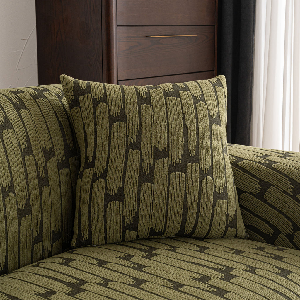 Plush Fleece Stretch Sofa Cover, Super Soft Textured Geometric Couch Slipcover