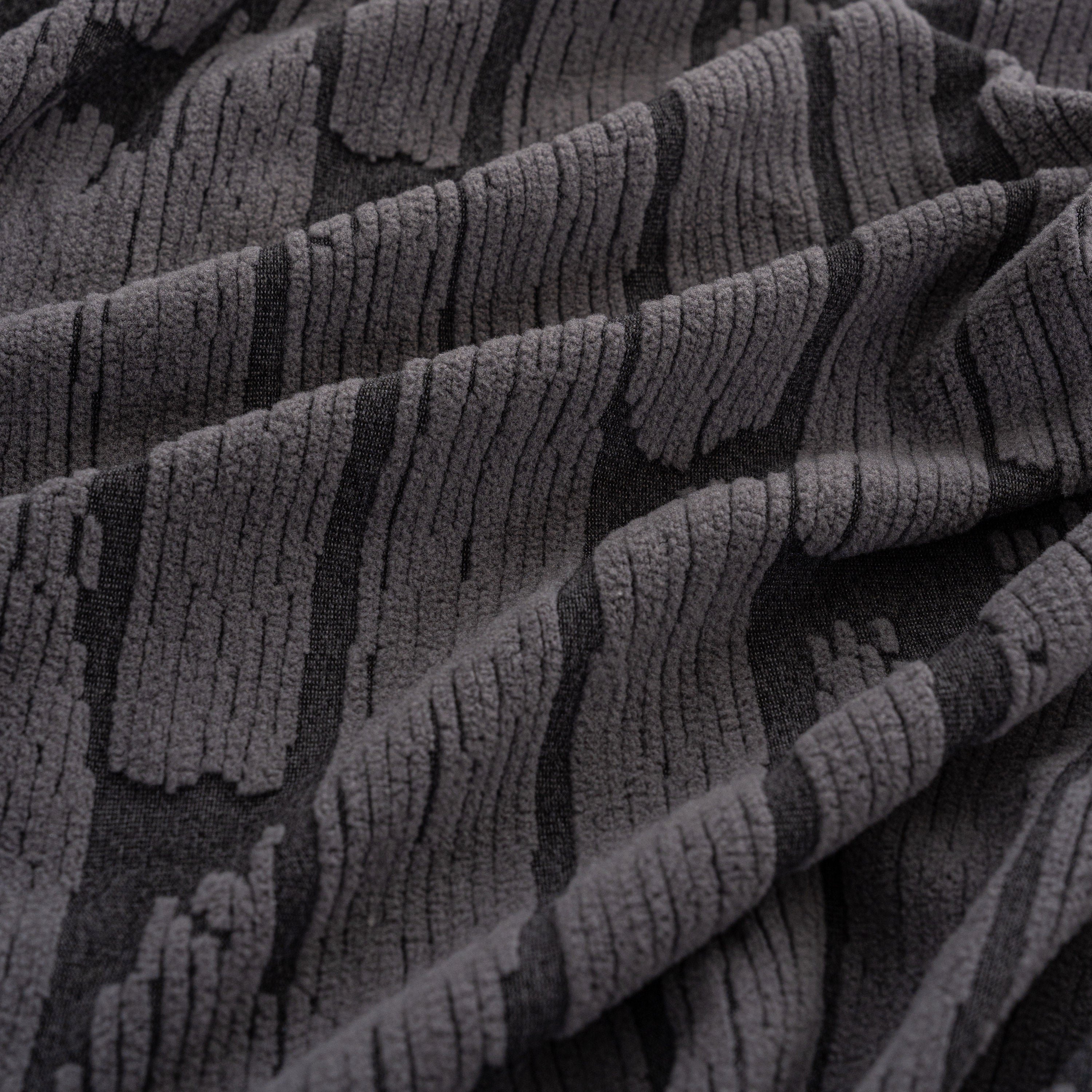 Plush Fleece Stretch Sofa Cover, Super Soft Textured Geometric Couch Slipcover