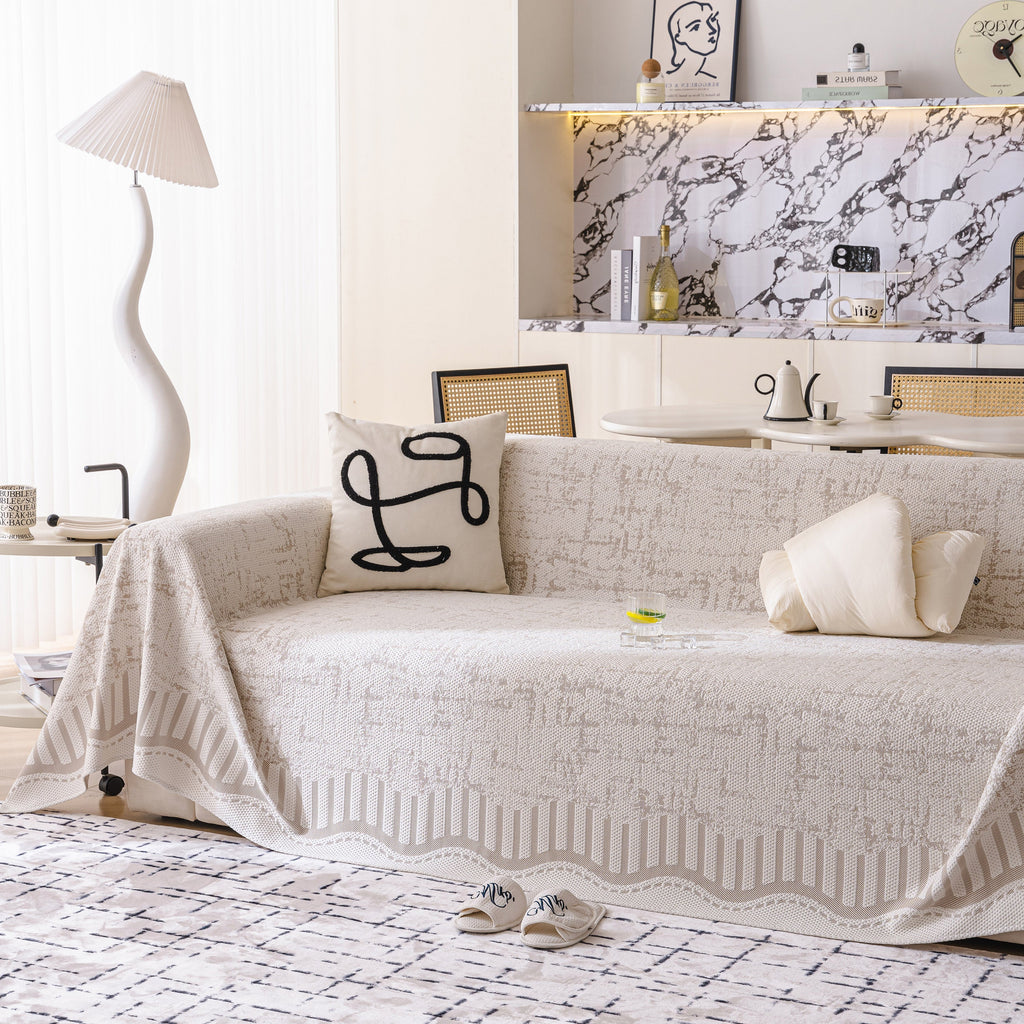 Modern Light Luxury Silky Smooth Couch Throw Protector, Washable Furniture Protector