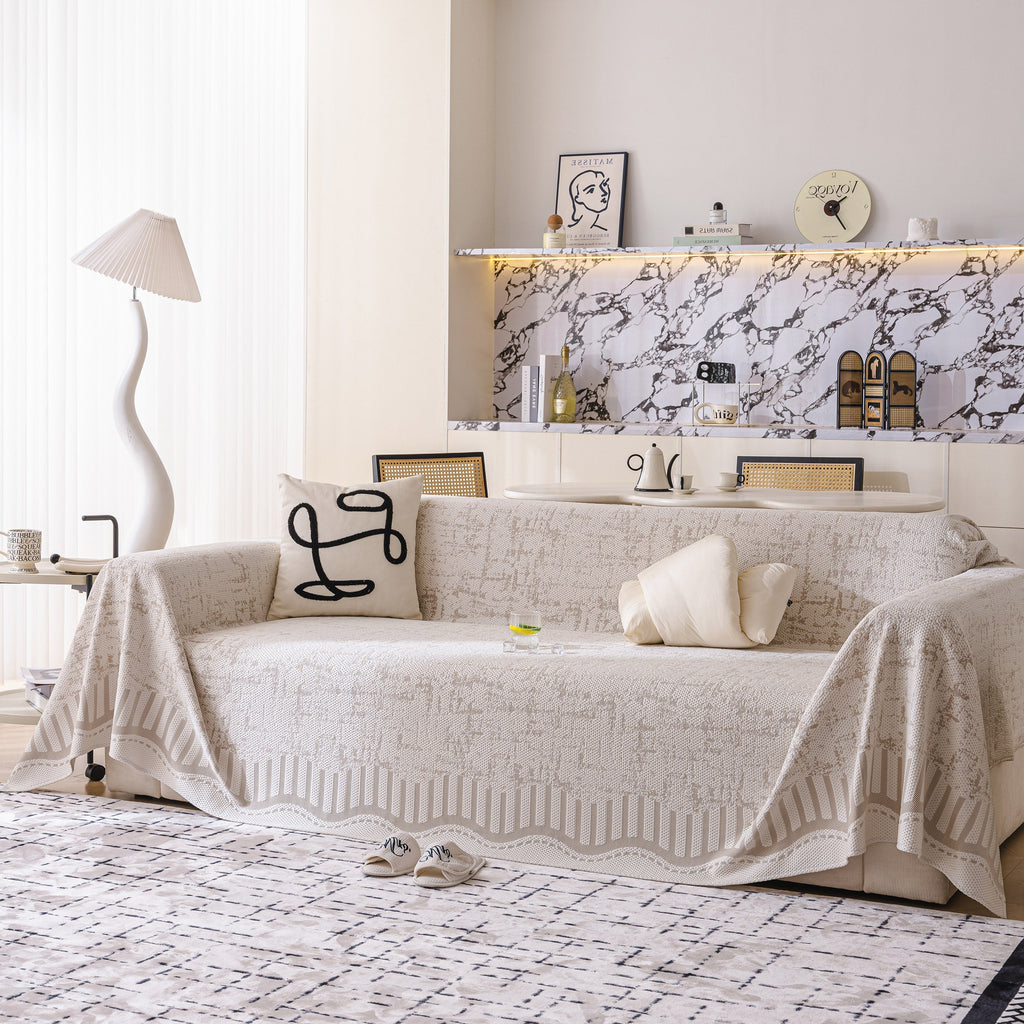 Modern Light Luxury Silky Smooth Couch Throw Protector, Washable Furniture Protector