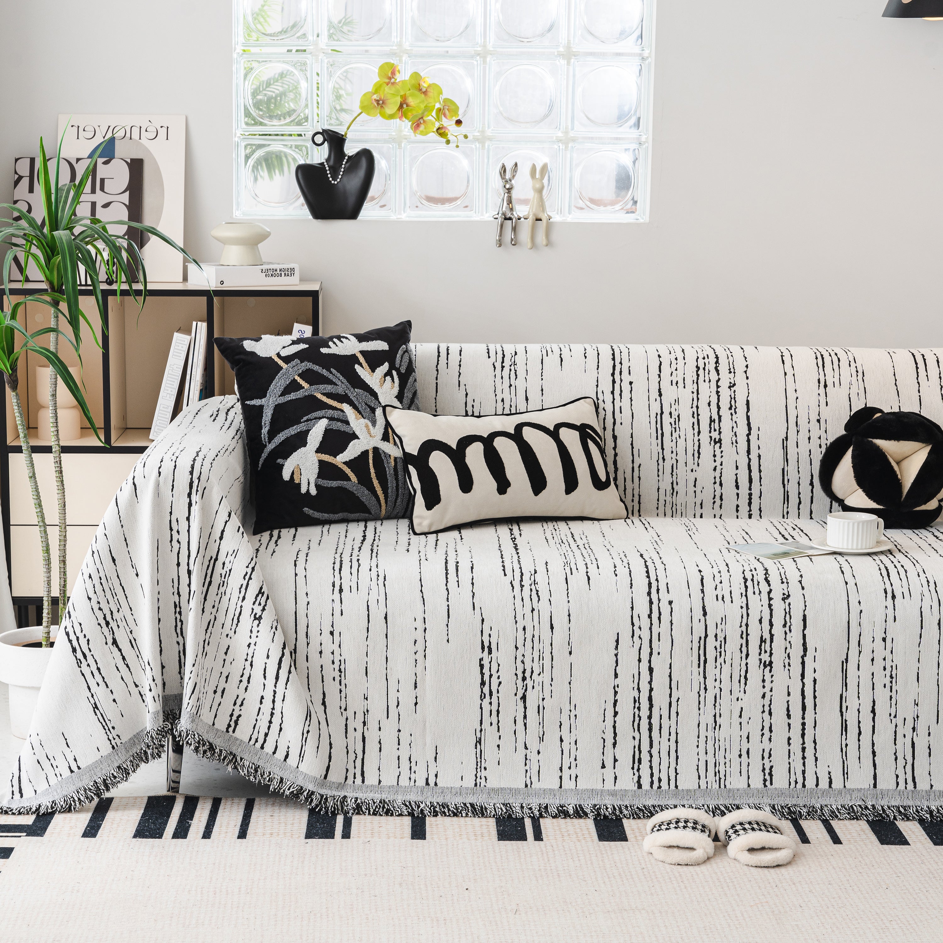Slip Covers for Sofas, Sofa Throw Cover Soft Chenille Sofa Bed Cover, L Shaped Sectional Couch Covers
