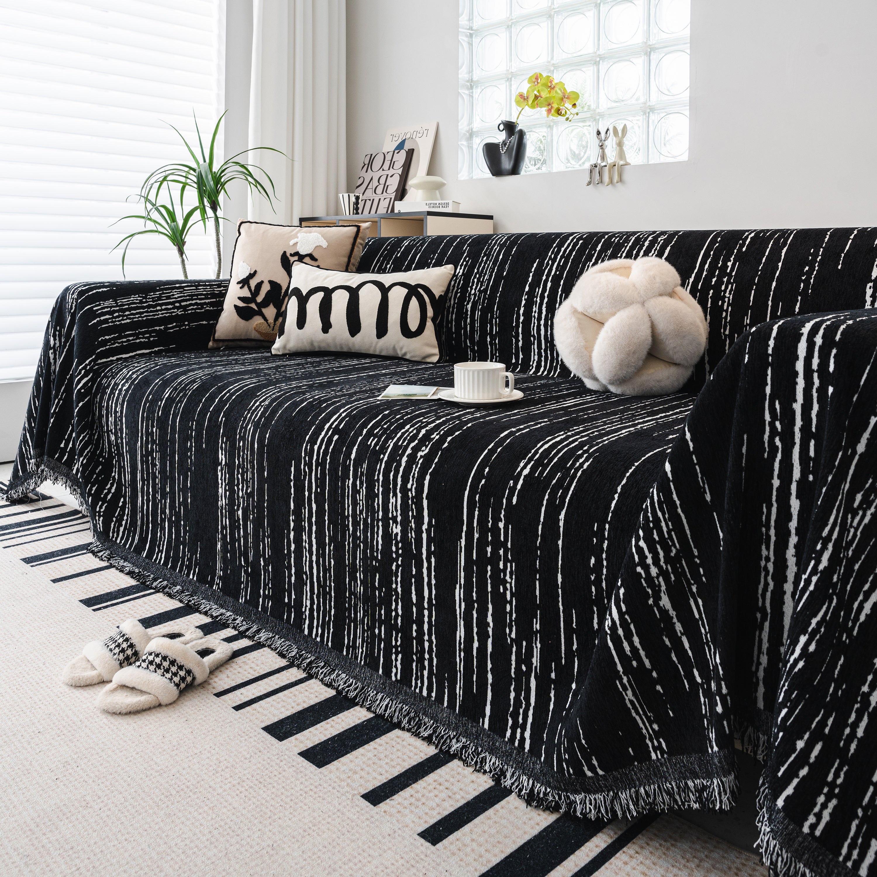 Slip Covers for Sofas, Sofa Throw Cover Soft Chenille Sofa Bed Cover, L Shaped Sectional Couch Covers